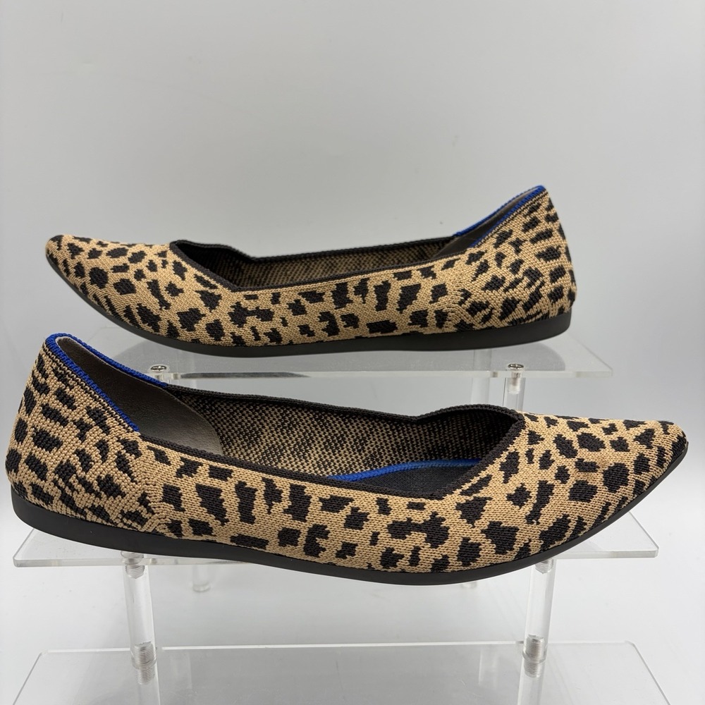 Rothy's round toe Leopard Print Ballet Flats Womens 6.5